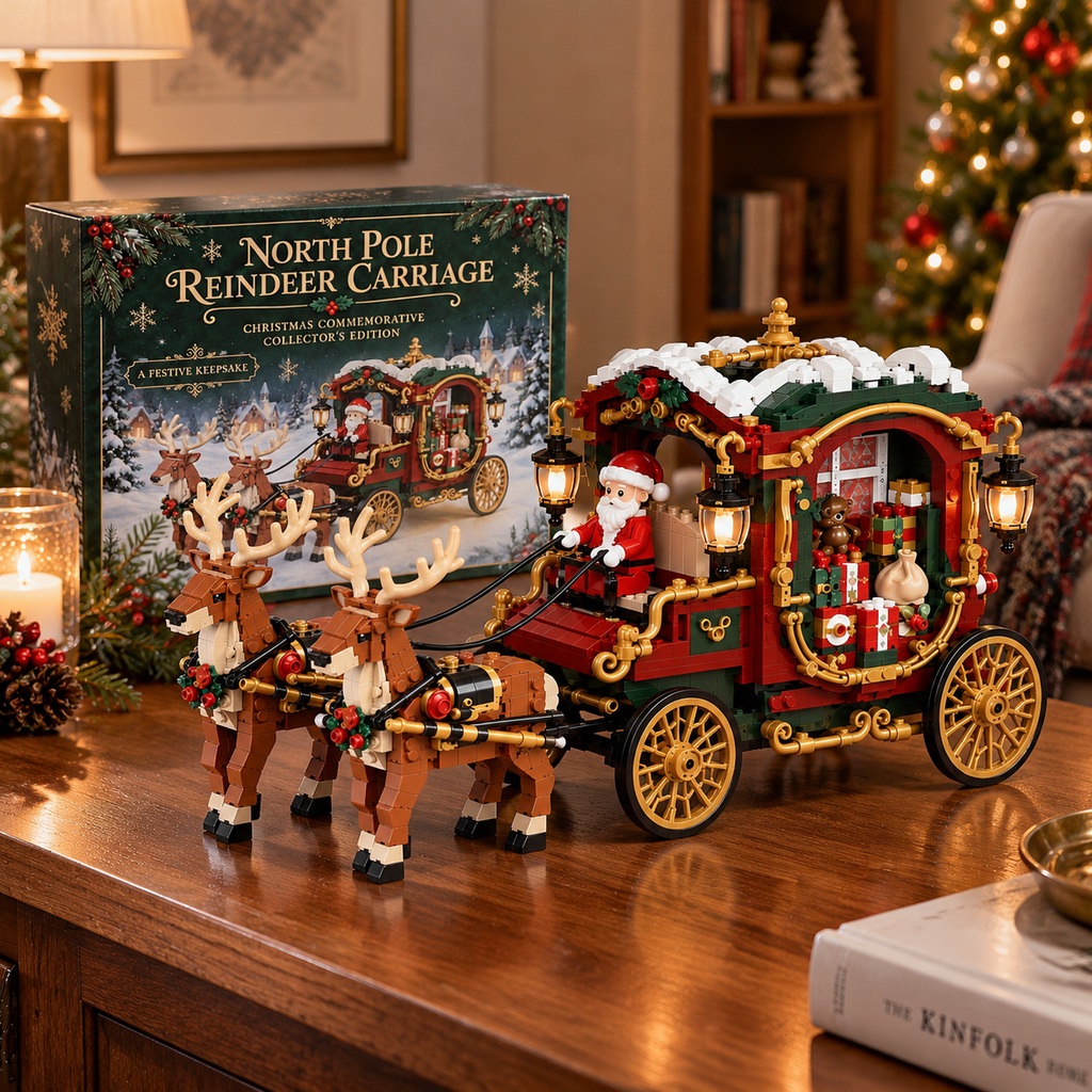 North Pole Reindeer Carriage Building Set