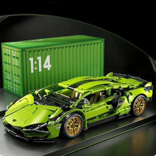 1:14 Green Bull Supercar Building Set – 1280pcs