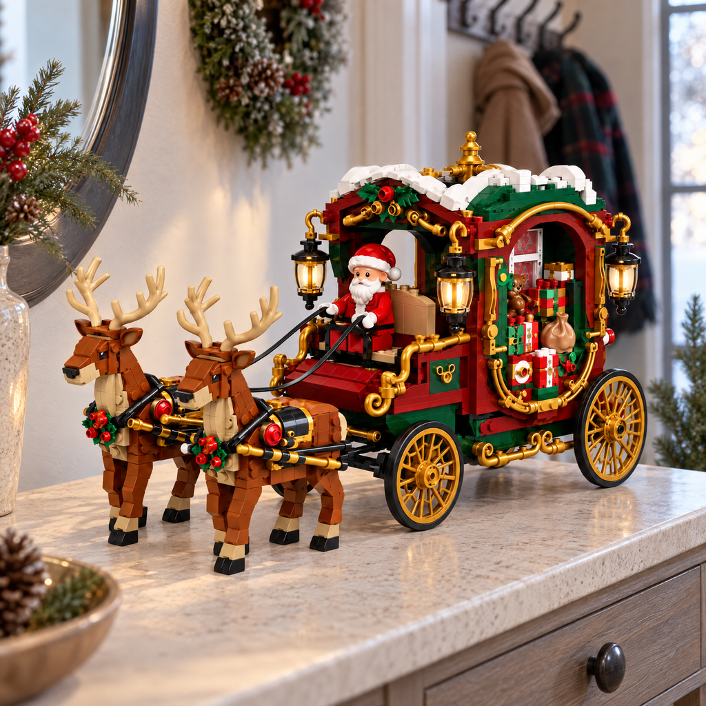 North Pole Reindeer Carriage Building Set