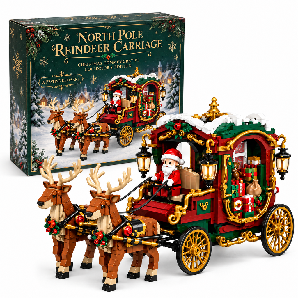 North Pole Reindeer Carriage Building Set