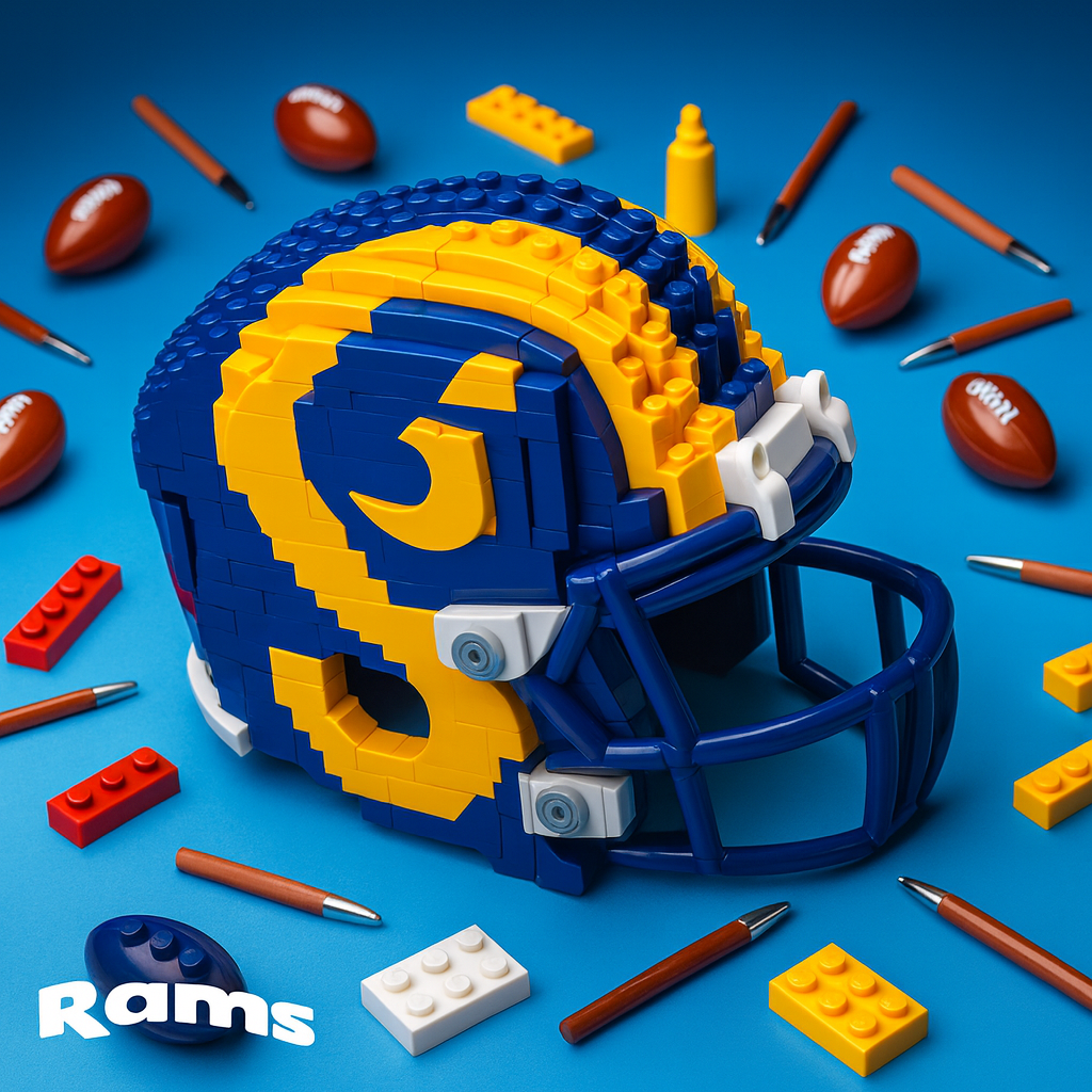 Football Team Building Block Helmet