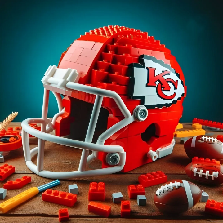 Football Team Building Block Helmet