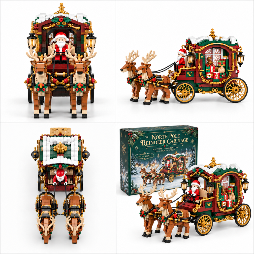 North Pole Reindeer Carriage Building Set